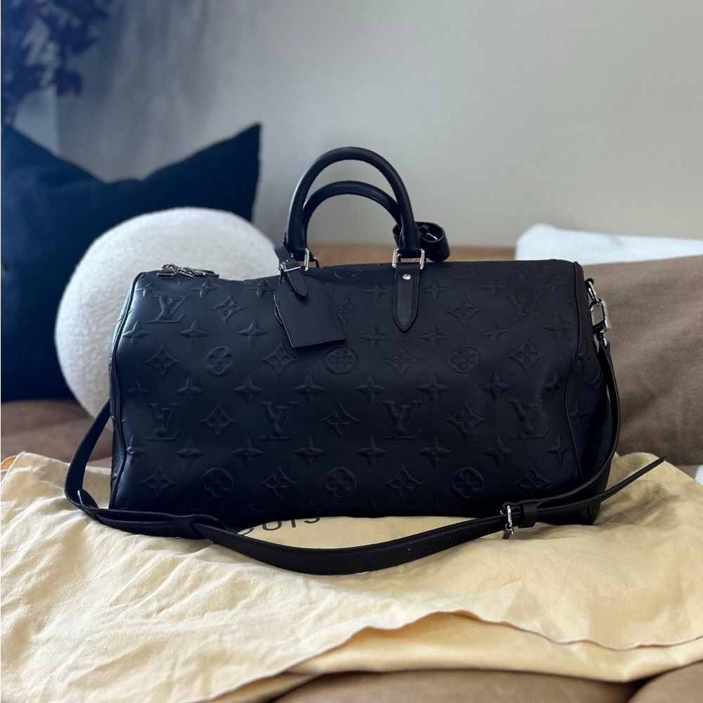 Louis Vuitton X EDUN Monogram Revelation Keepall 45 Bandouliere in mocha brown - Picture 2 of 10